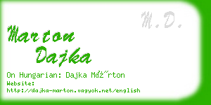 marton dajka business card